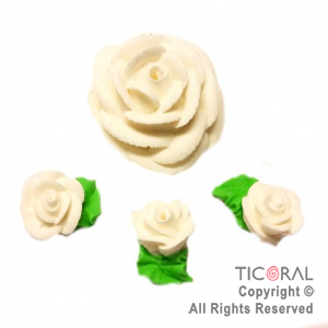 BOUQUET ROSA MEGA + 3 GRANDES BLANCO  x 1